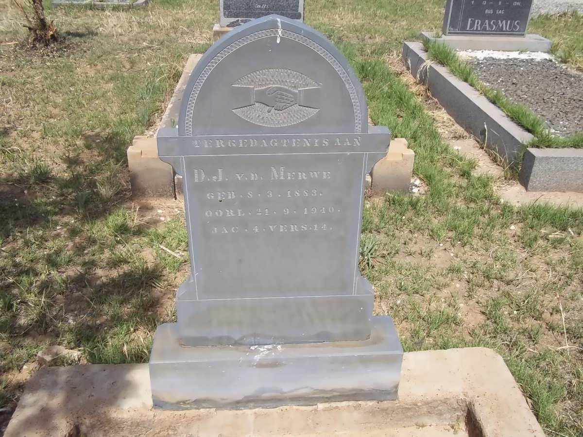 MERWE D.J., v.d. 1883-1940