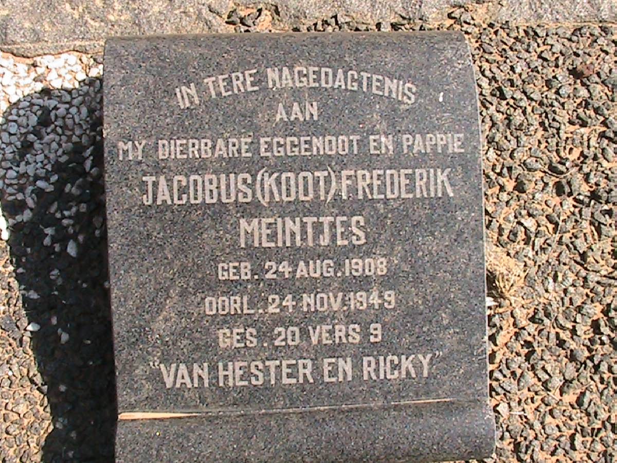 MEINTJES Jacobus Frederik 1908-1949