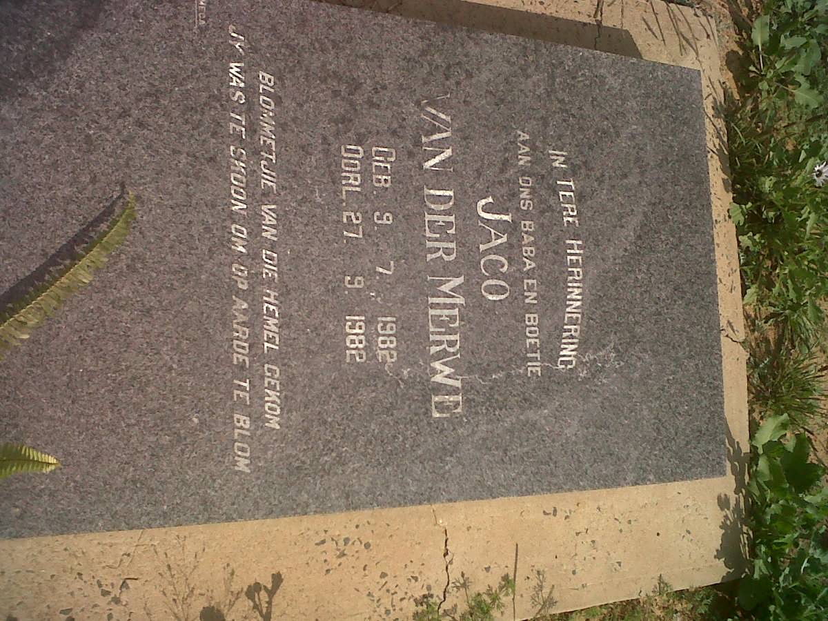 MERWE Jaco, van der 1982-1982