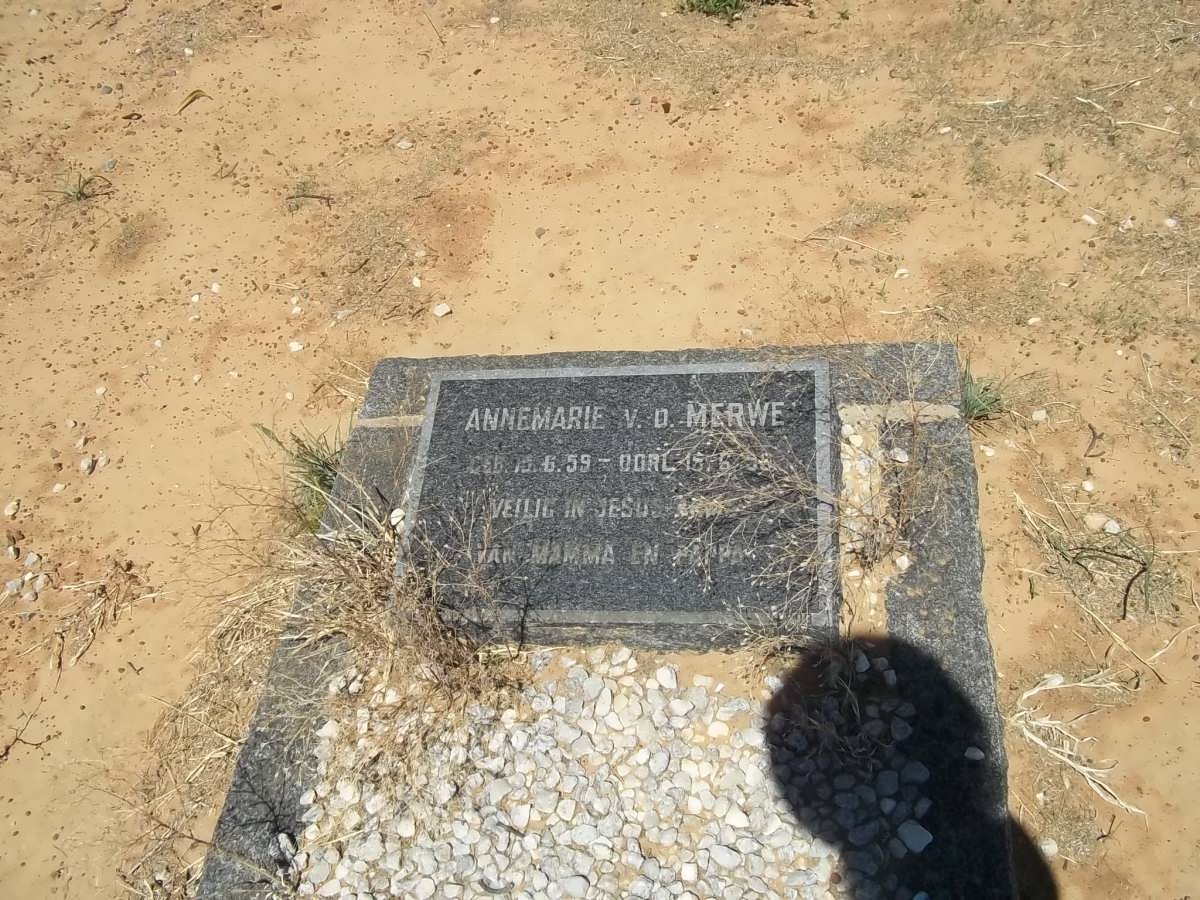 MERWE Annemarie, v.d. 1959-1959