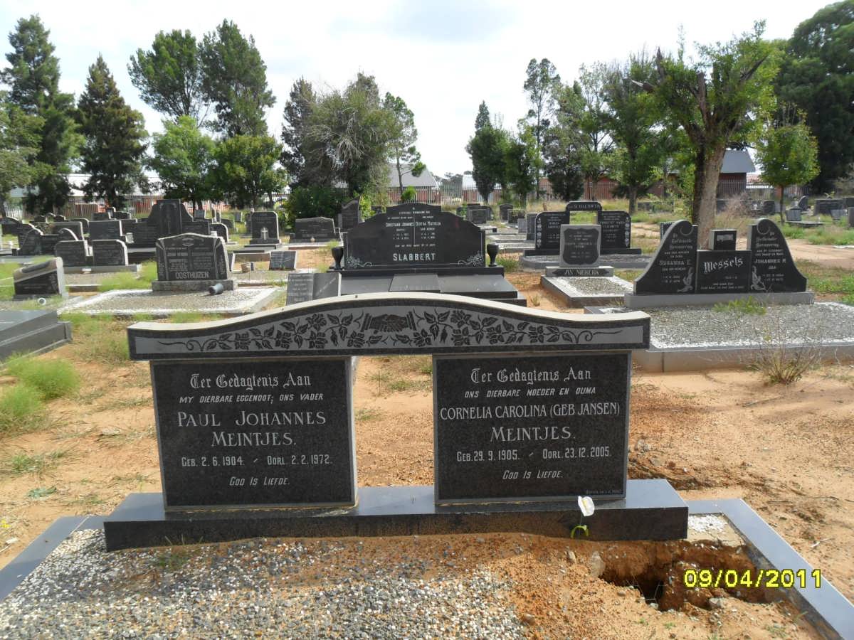 MEINTJES Paul Johannes 1904-1972 &amp; Cornelia Carolina JANSEN 1905-2005