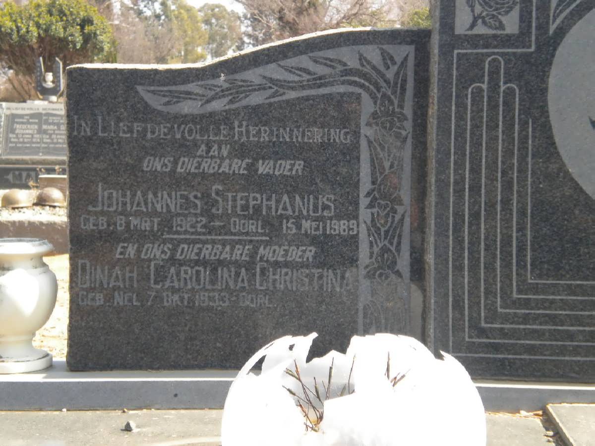 MEYER Johannes Stephanus 1922-1989 &amp; Dinah Carolina Christina 1933-