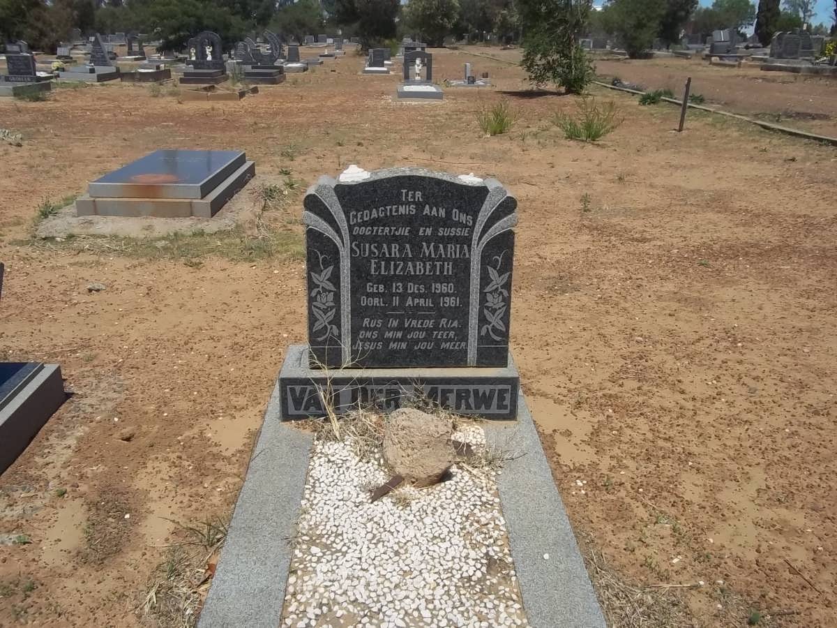MERWE Susara Maria Elizabeth, van der 1960-1961