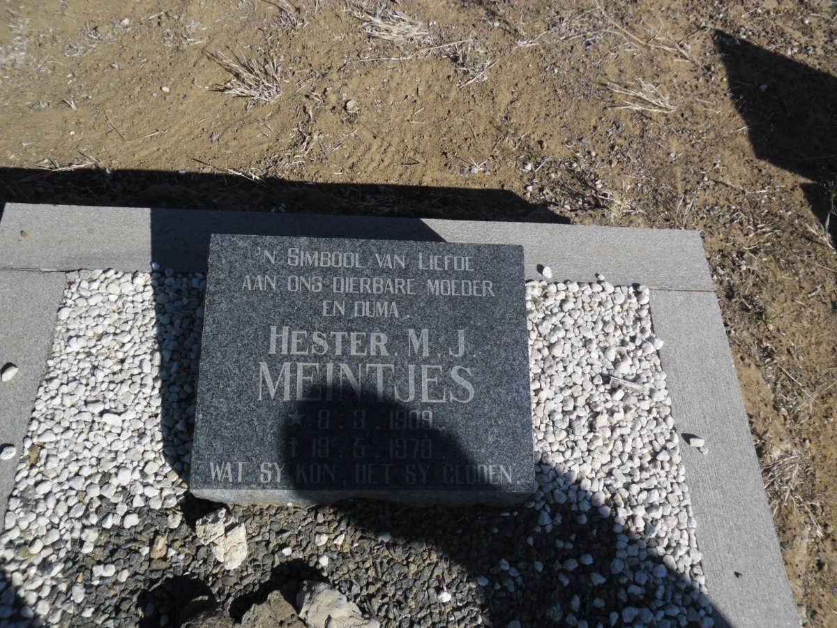 MEINTJES Hester M.J. 1909-1973