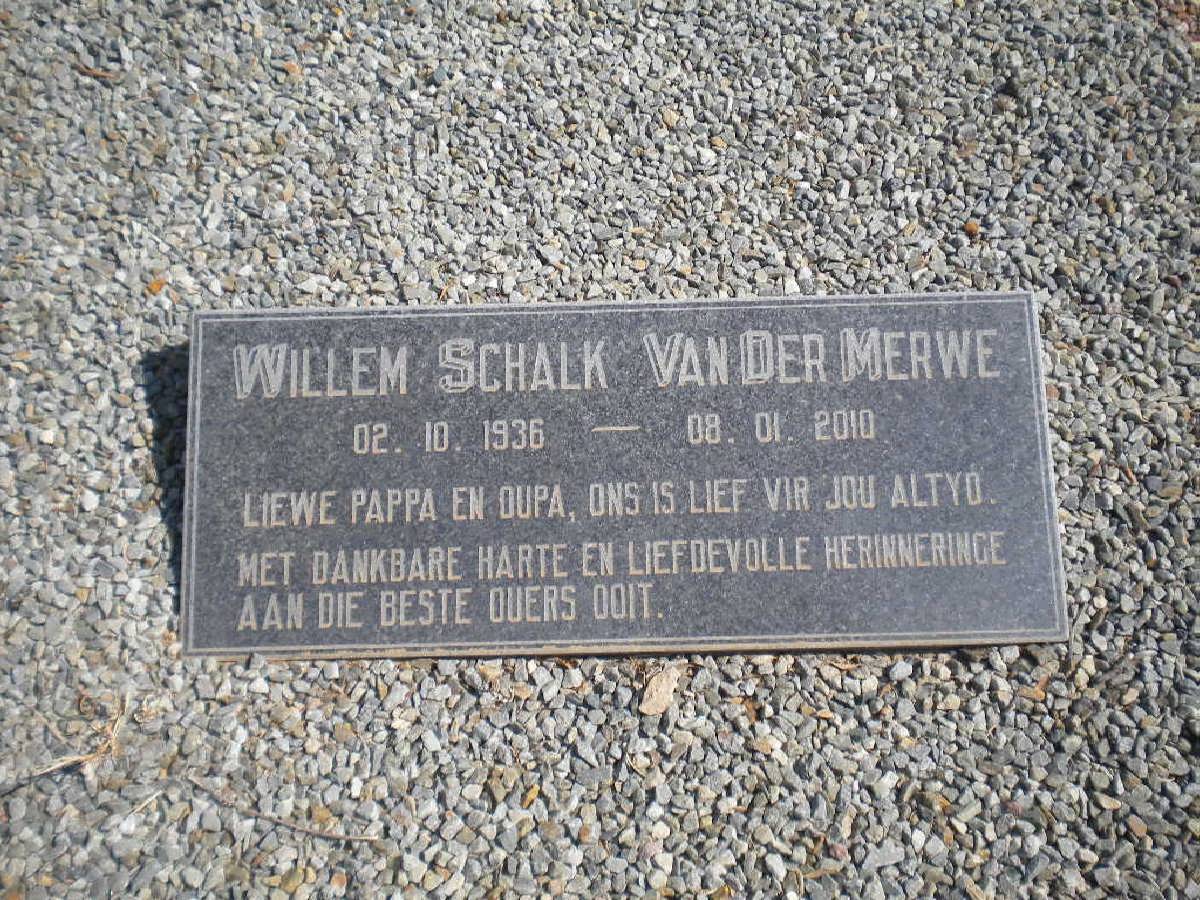 MERWE Willem Schalk, van der 1936-2010