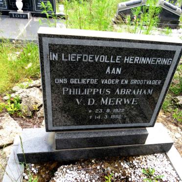 MERWE Philippus Abraham, van der 1922-1982