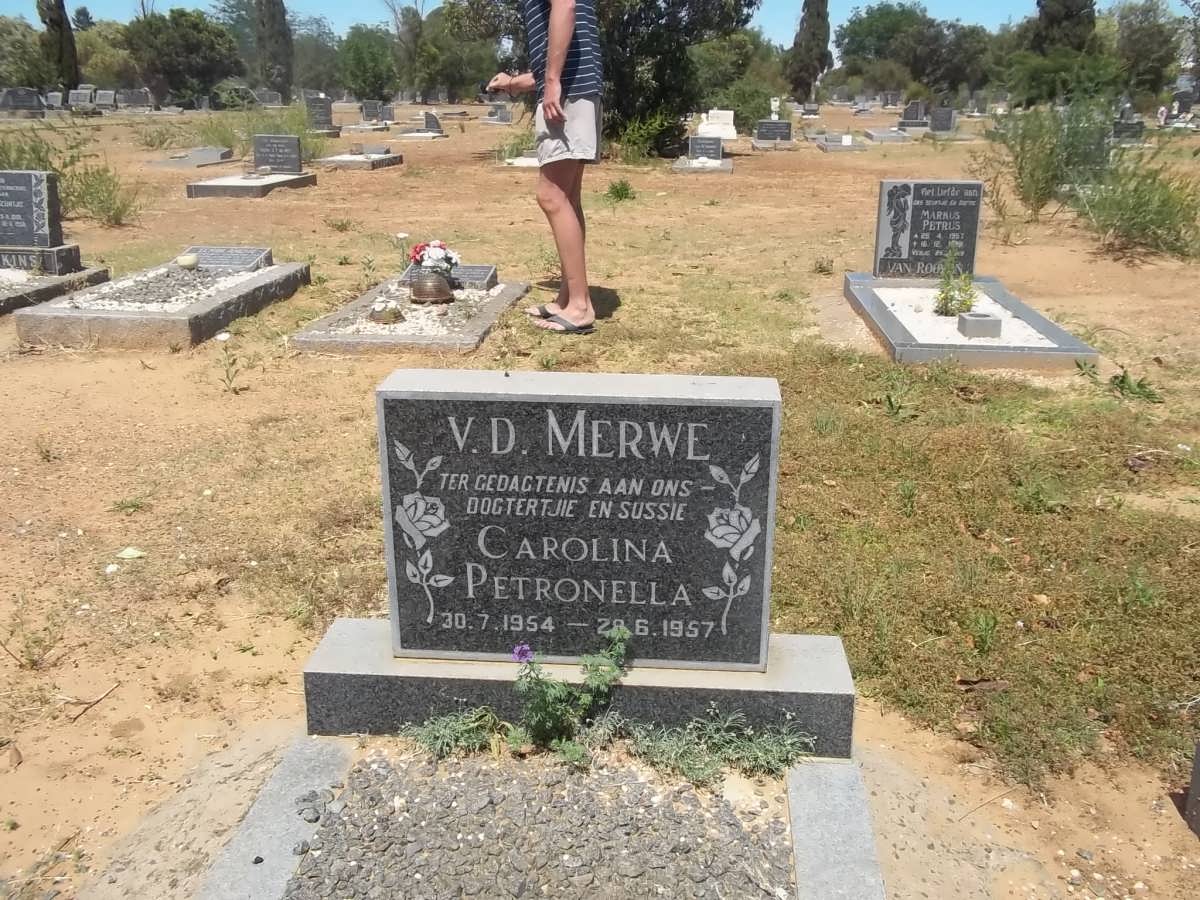 MERWE Carolina Petronella, v.d. 1954-1957