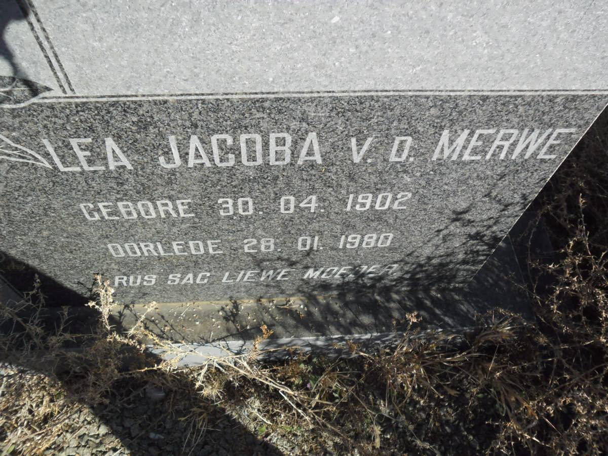 MERWE Lea Jacoba, v.d. 1902-1980
