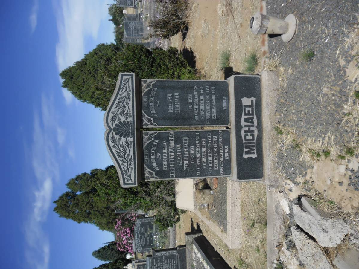 MICHAEL George 1872-1959 &amp; Margaret Rattray HUTCHEON 1879-1937