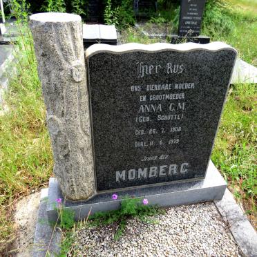 MOMBERG Anna C.M. nee SCHUTTE 1908-1979