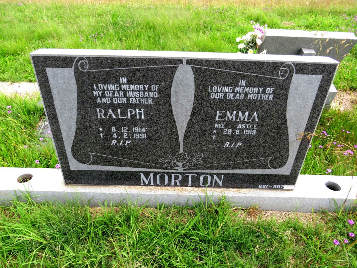 MORTON Ralph 1914-1991 & Emma 1919-