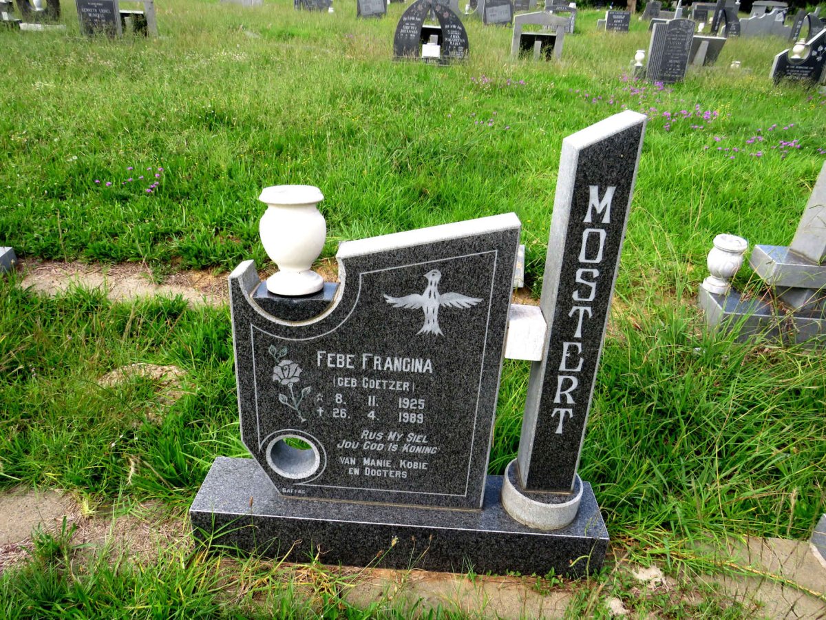 MOSTERT Febe Francina nee COETZER 1925-1989