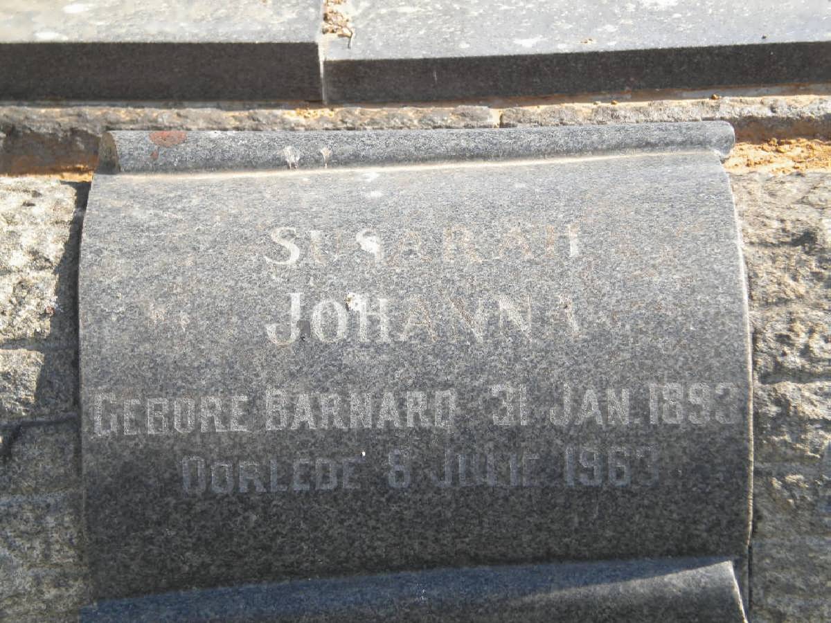 MOSTERT Susanna Johanna nee BARNARD 1893-1963