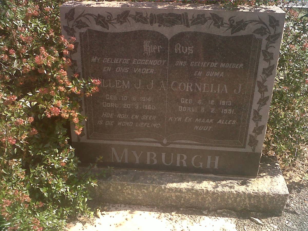 MYBURGH Willem J.J.A. 1914-1960 &amp; Cornelia J. 1913-1991 