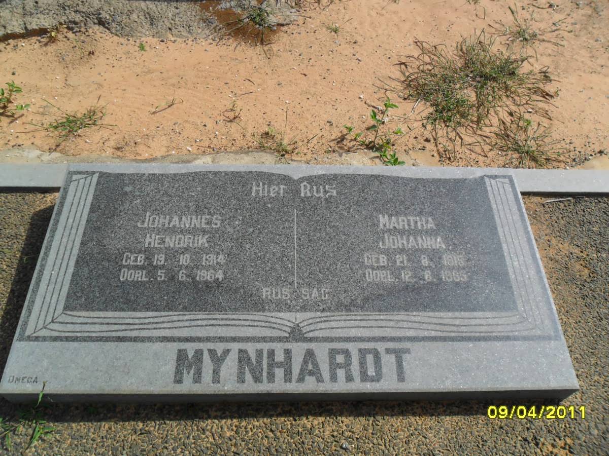 MYNHARDT Johannes Hendrik 1914-1964 &amp; Martha Johanna 1915-1965