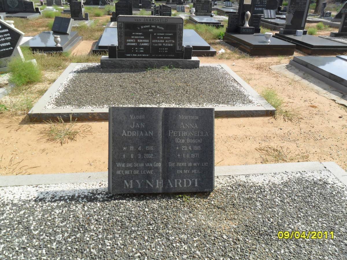 MYNHARDT Jan Adriaan 1916-2001 &amp; Anna Petronella BOSCH 1919-1971