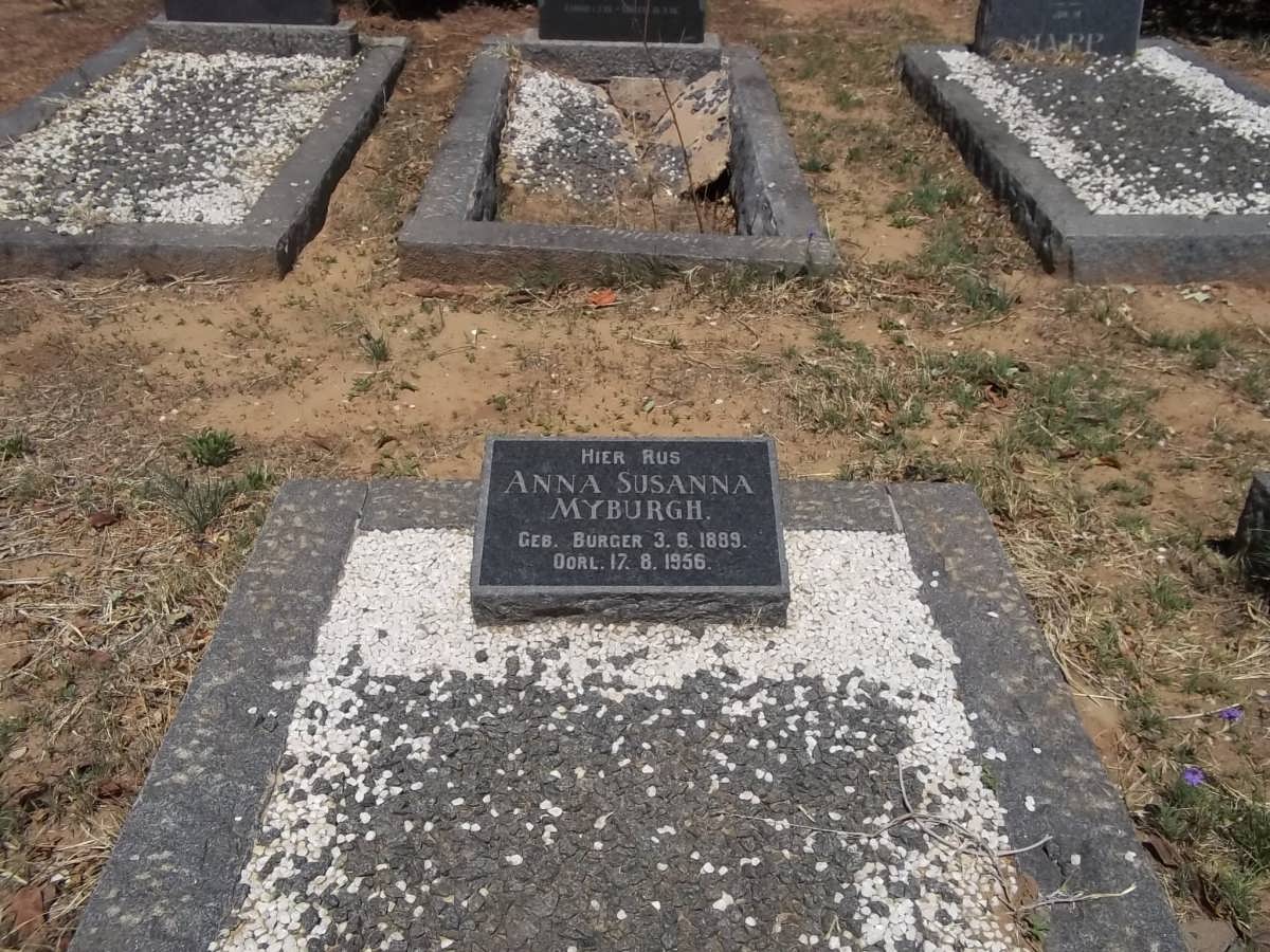MYBURGH Anna Susanna nee BURGER 1889-1956