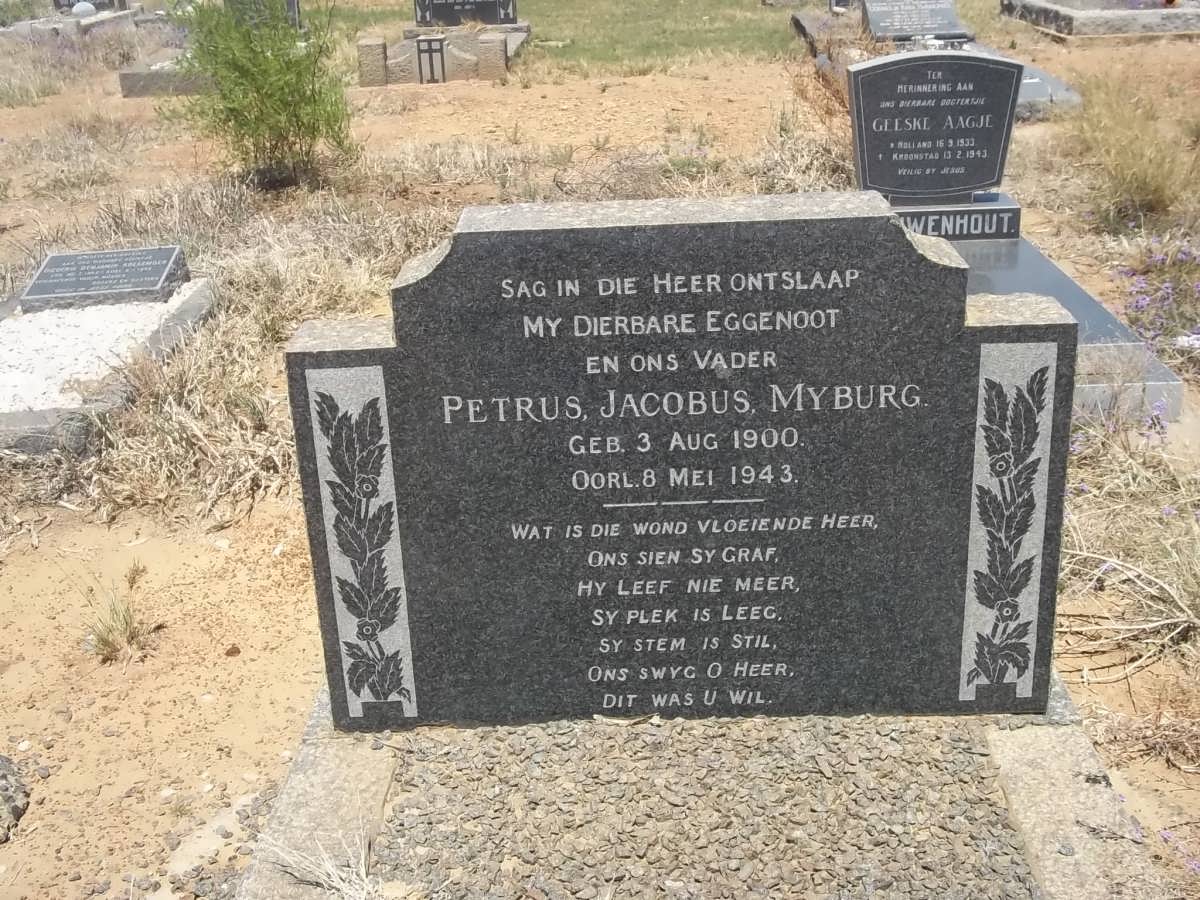 MYBURG Petrus Jacobus 1900-1943