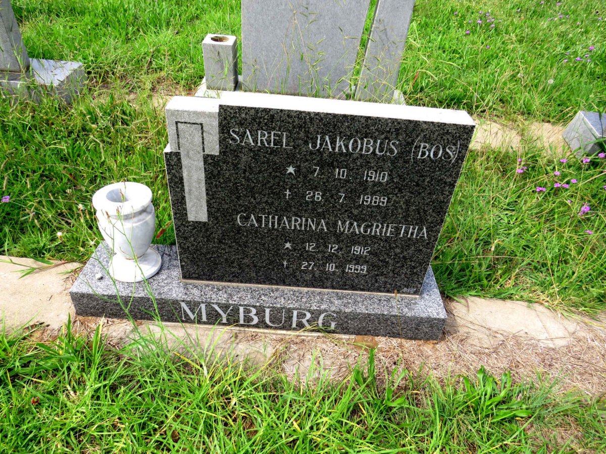 MYBURG Sarel Jacobus 1910-1989 & Catharina Magrietha 1912-1999