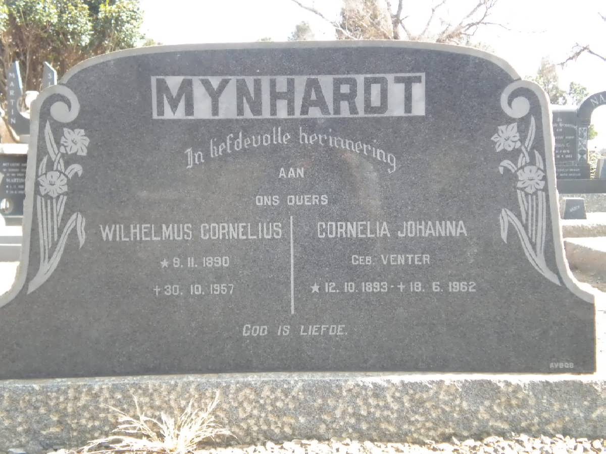 MYNHARDT Wilhelmus Cornelius 1890-1957 &amp; Cornelia Johanna VENTER 1893-1962