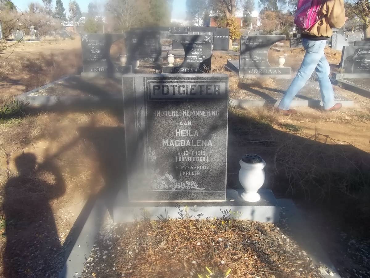 NAUDE Heila Magdalena formerly POTGIETER nee OOSTHUIZEN 1913-2007