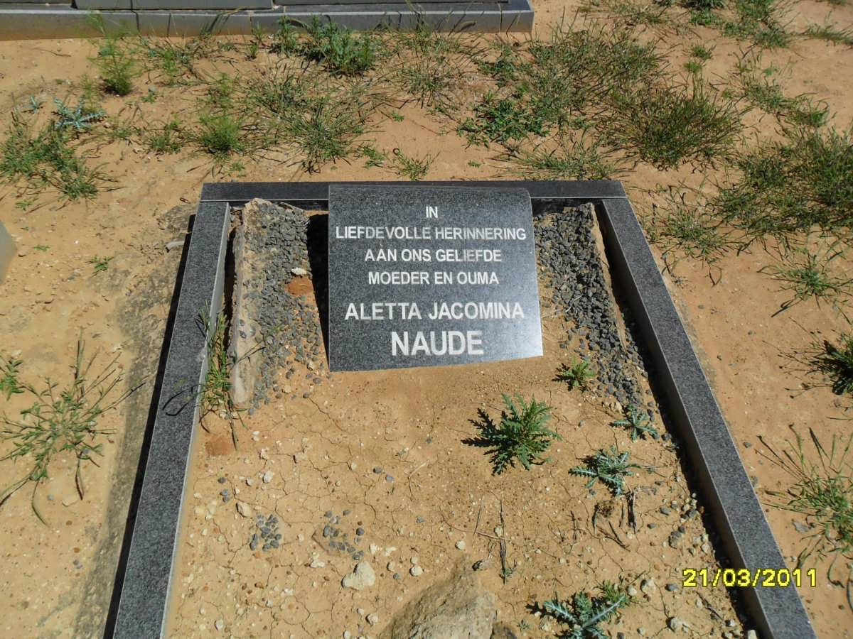 NAUDE Aletta Jacomina