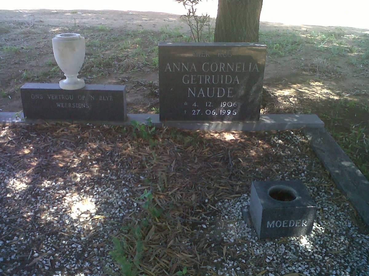 NAUDE Anna Cornelia Gertruida 1906-1995