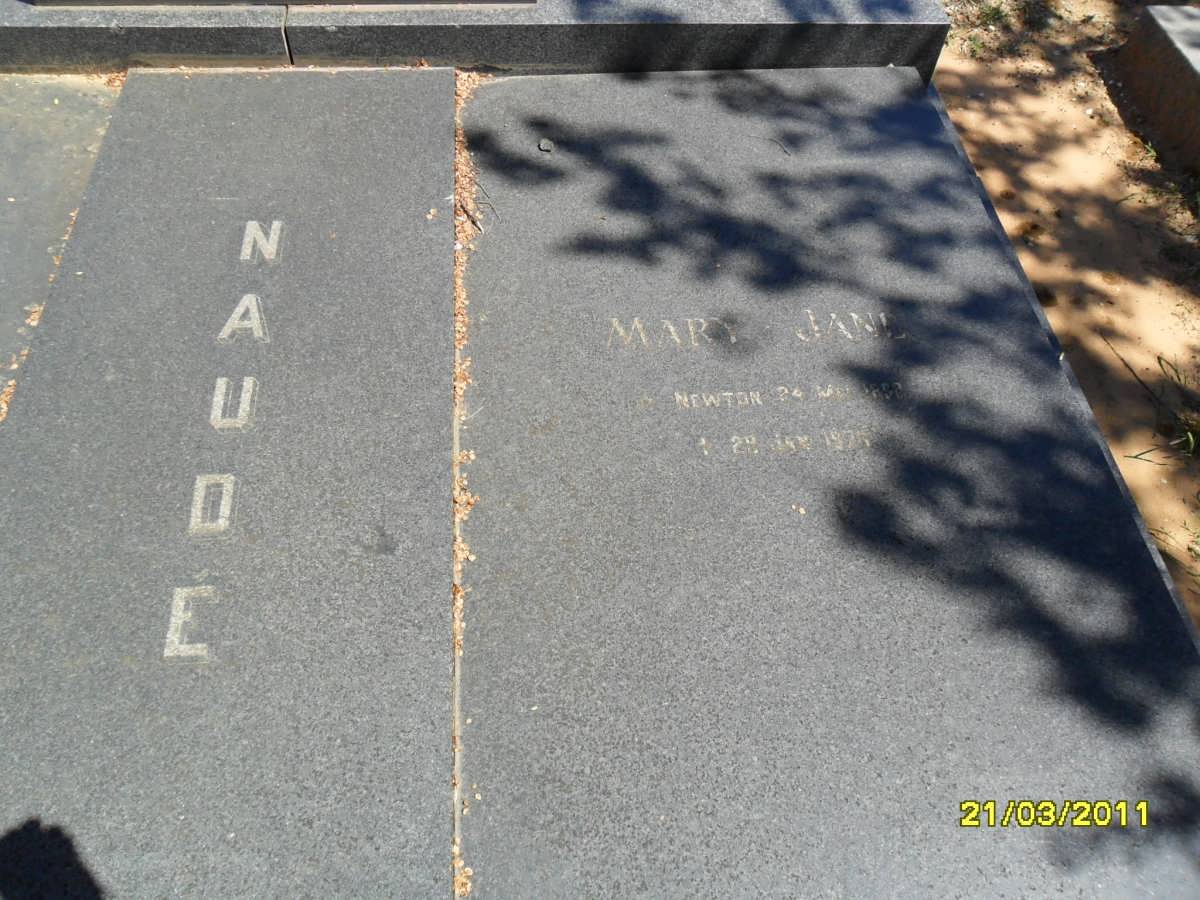 NAUDE Mary Jane nee NEWTON -1975