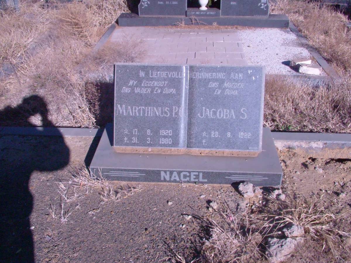 NAGEL Marthinus P. 1920-1980 &amp; Jacoba S. 1922-