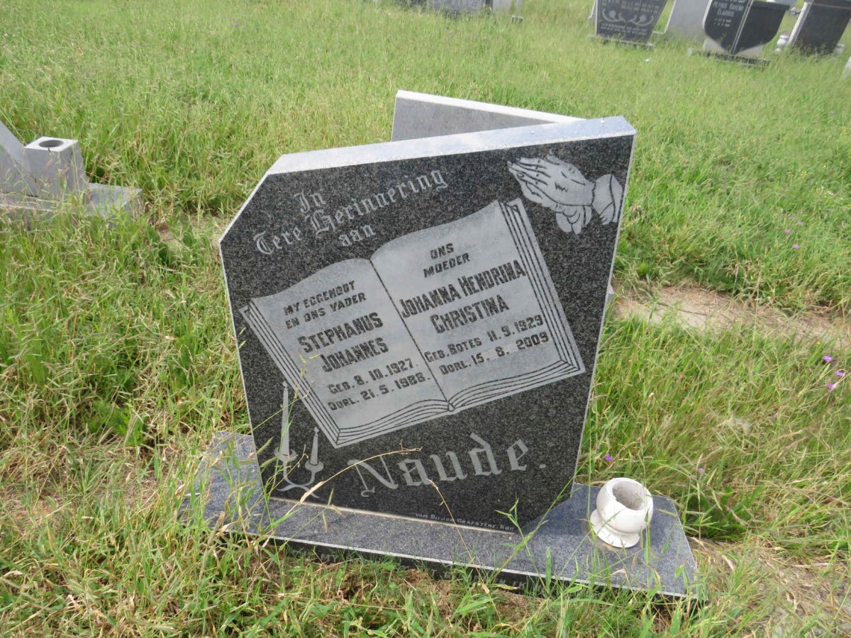 NAUDE Stephanus Johannes 1927-1988 & Johanna Hendrina Christina BOTES 1929-2009