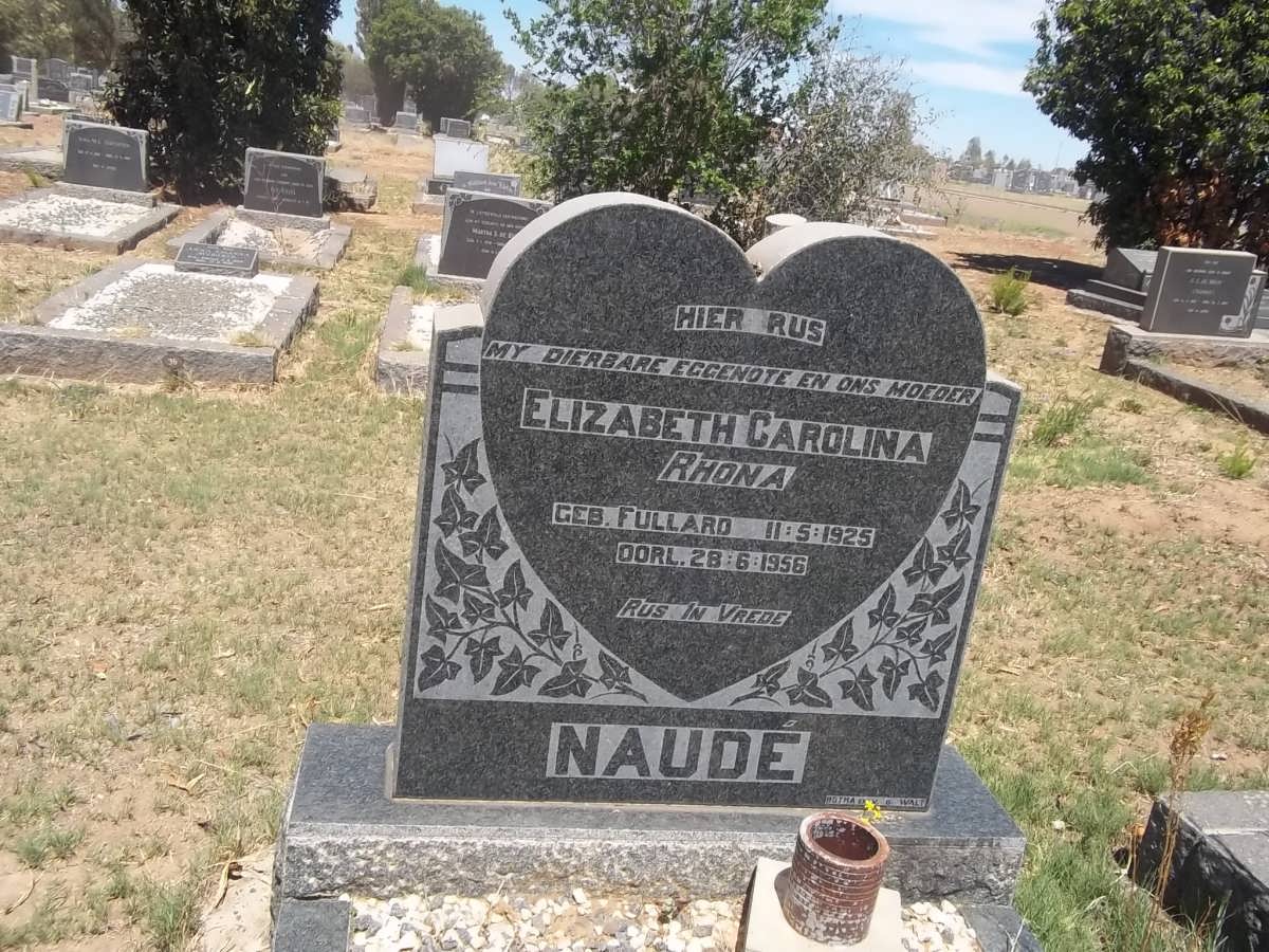 NAUDE Elizabeth Carolina nee FULLARD 1925-1956