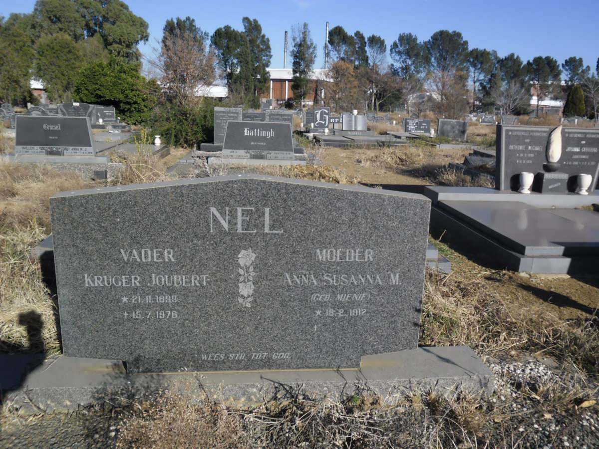 NEL Kruger Joubert 1898-1976 &amp; Anna Susanna M. MIENIE 1912-