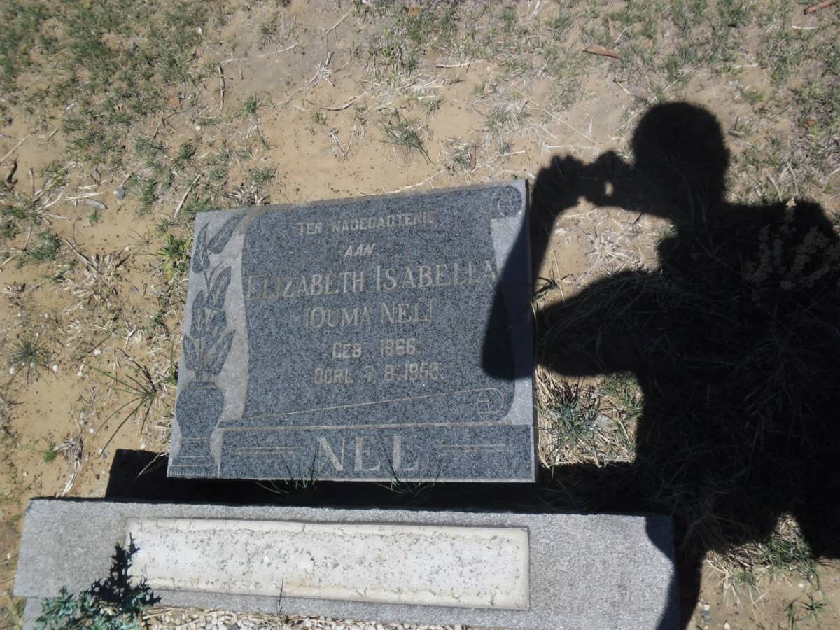 NEL Elizabeth Isabella 1866-1952