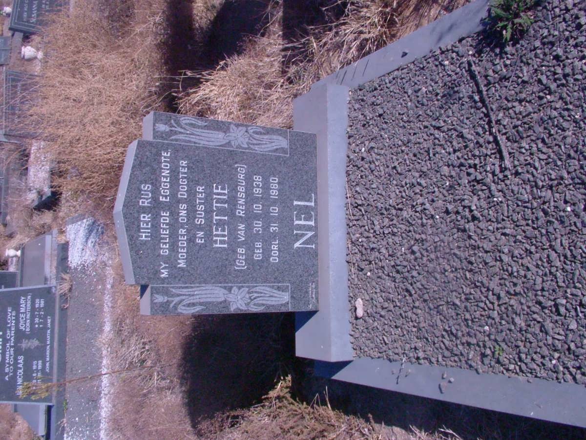 NEL Hettie nee VAN RENSBURG 1938-1980