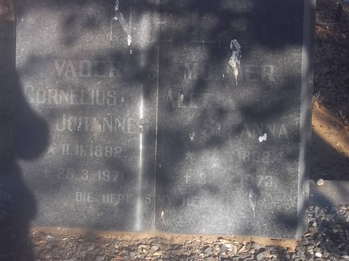 NEL Cornelius Johannes 1892-1970 &amp; Aletta Susanna 1892-1973
