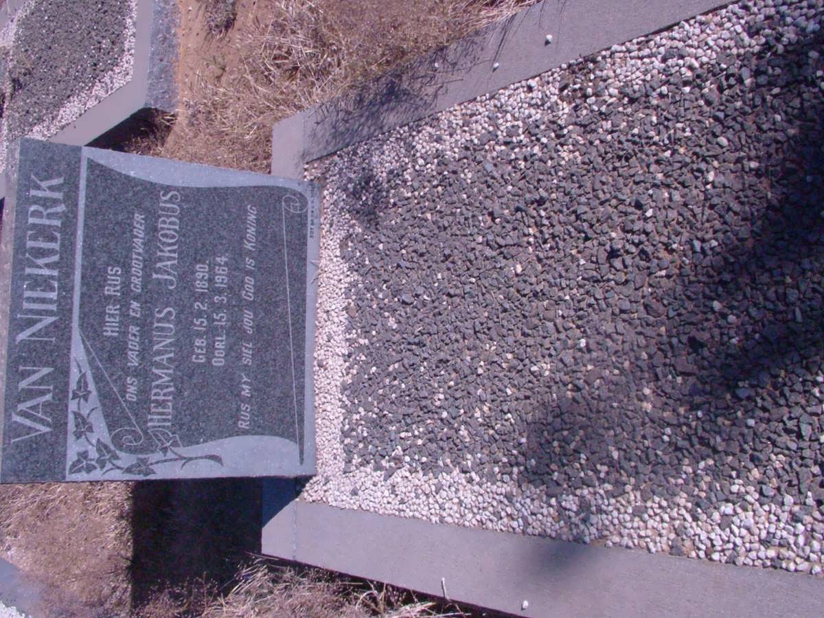 NIEKERK Hermanus Jakobus, van 1890-1964