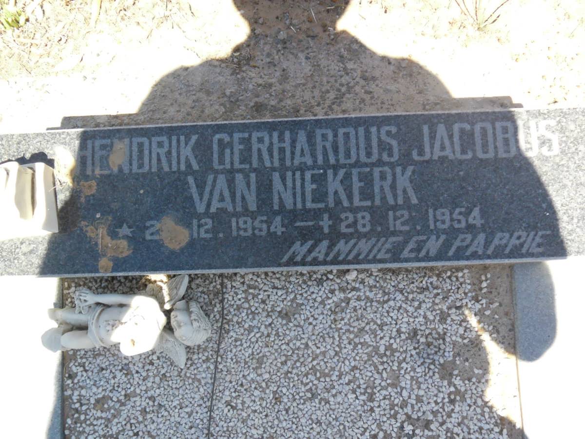 NIEKERK Hendrik Gerhardus Jacobus, van 1954-1954