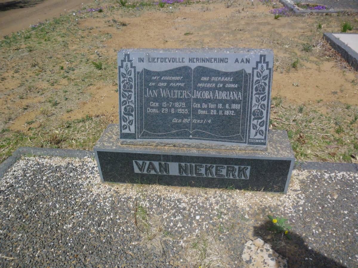 NIEKERK Jan Walters, van 1879-1955 &amp; Jacoba Adriana DU TOIT 1888-1972