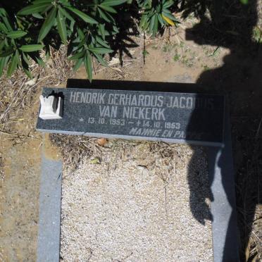 NIEKERK Hendrik Gerhardus Jacobus, van 1953-1953