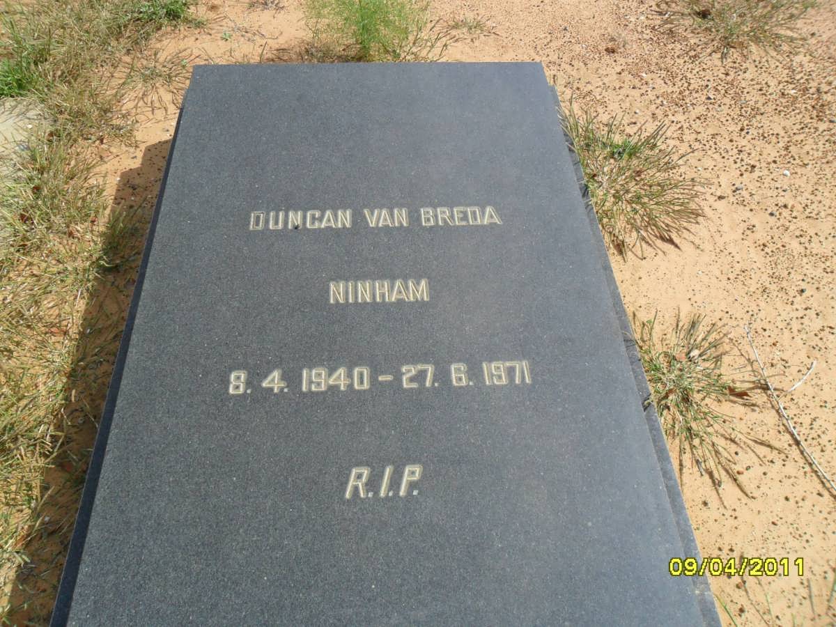 NINHAM Duncan van Breda 1940-1971