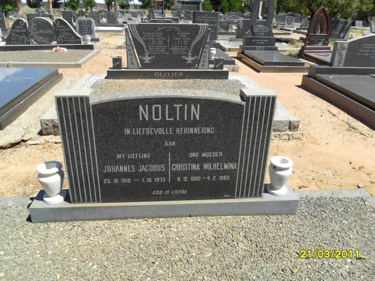 NOLTIN Johannes Jacobus 1910-1973 &amp; Christina Wilhelmina 1900-1983