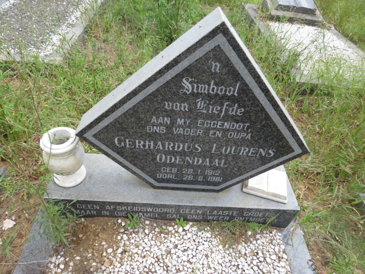 ODENDAAL Gerhardus Lourens 1912-1981