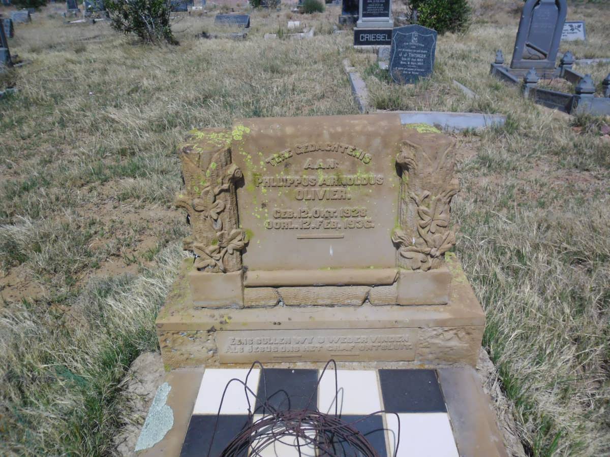 OLIVIER Phillippus Arnoldus 1928-1936