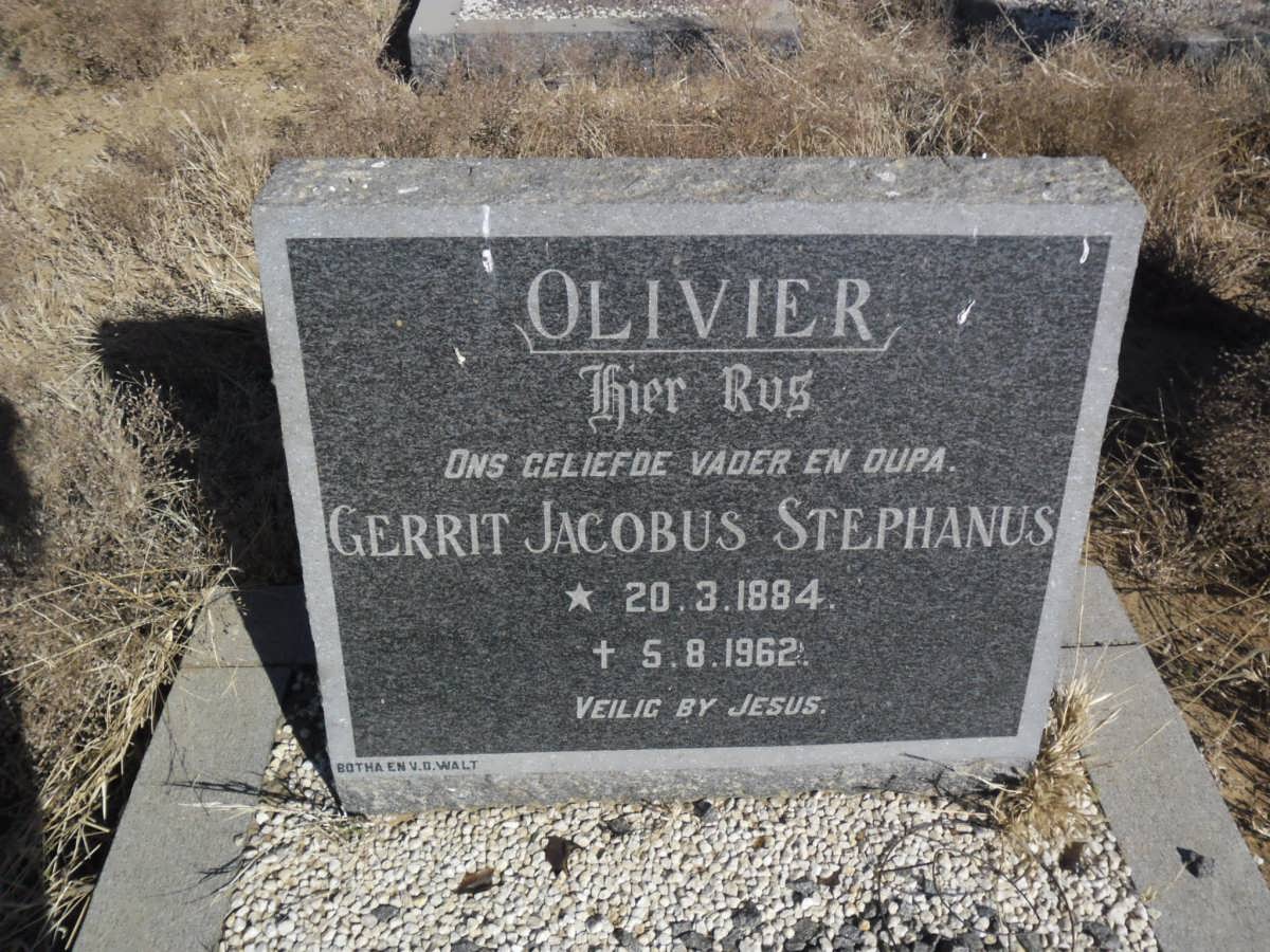 OLIVIER Gerrit Jacobus Stephanus 1884-1962