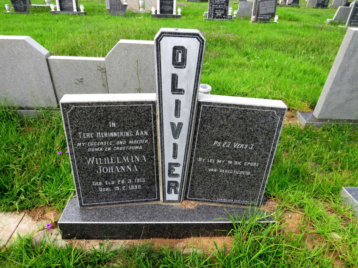 OLIVIER Wilhelmina Johanna 1913-1990