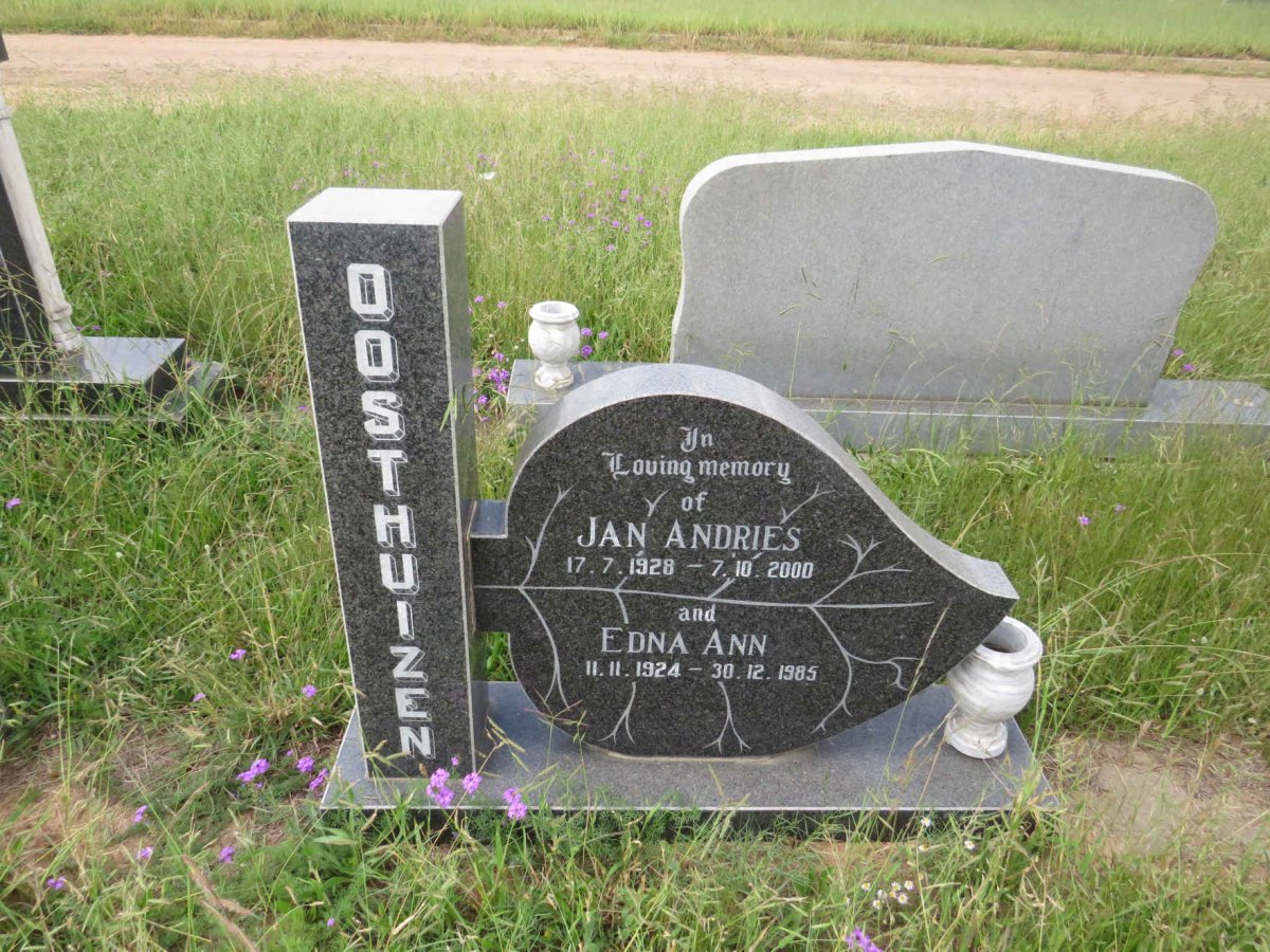 OOSTHUIZEN Jan Andries 1928-2000 & Edna Ann 1924-1985