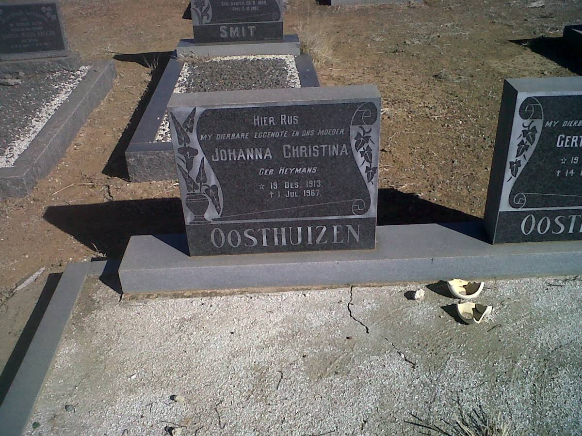 OOSTHUIZEN Johanna Christina nee HEYMANS 1913-1967