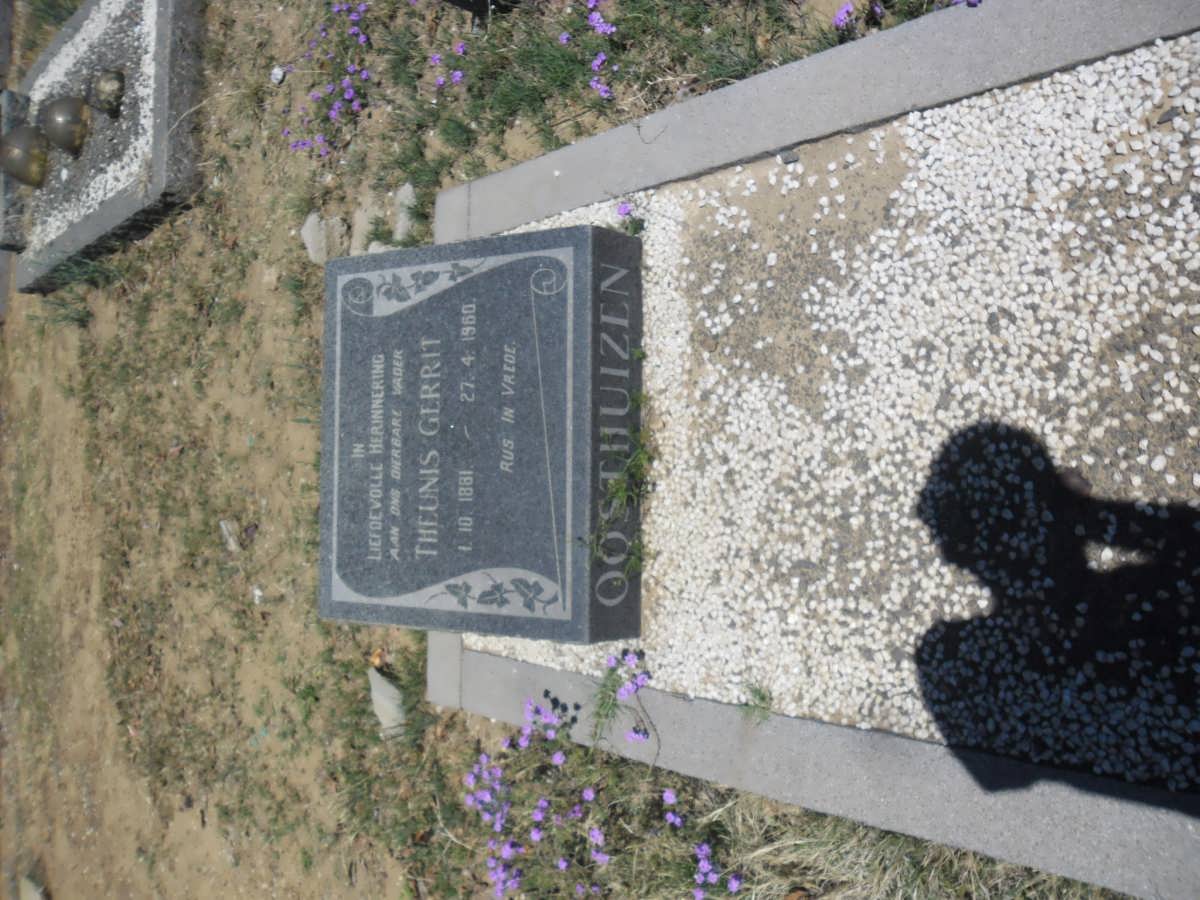OOSTHUIZEN Theunis Gerrit 1881-1960