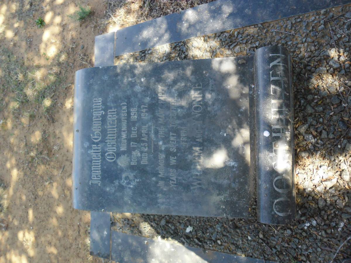 OOSTHUIZEN Jeanette Georgine nee NIEUWENHUYSEN 1896-1947
