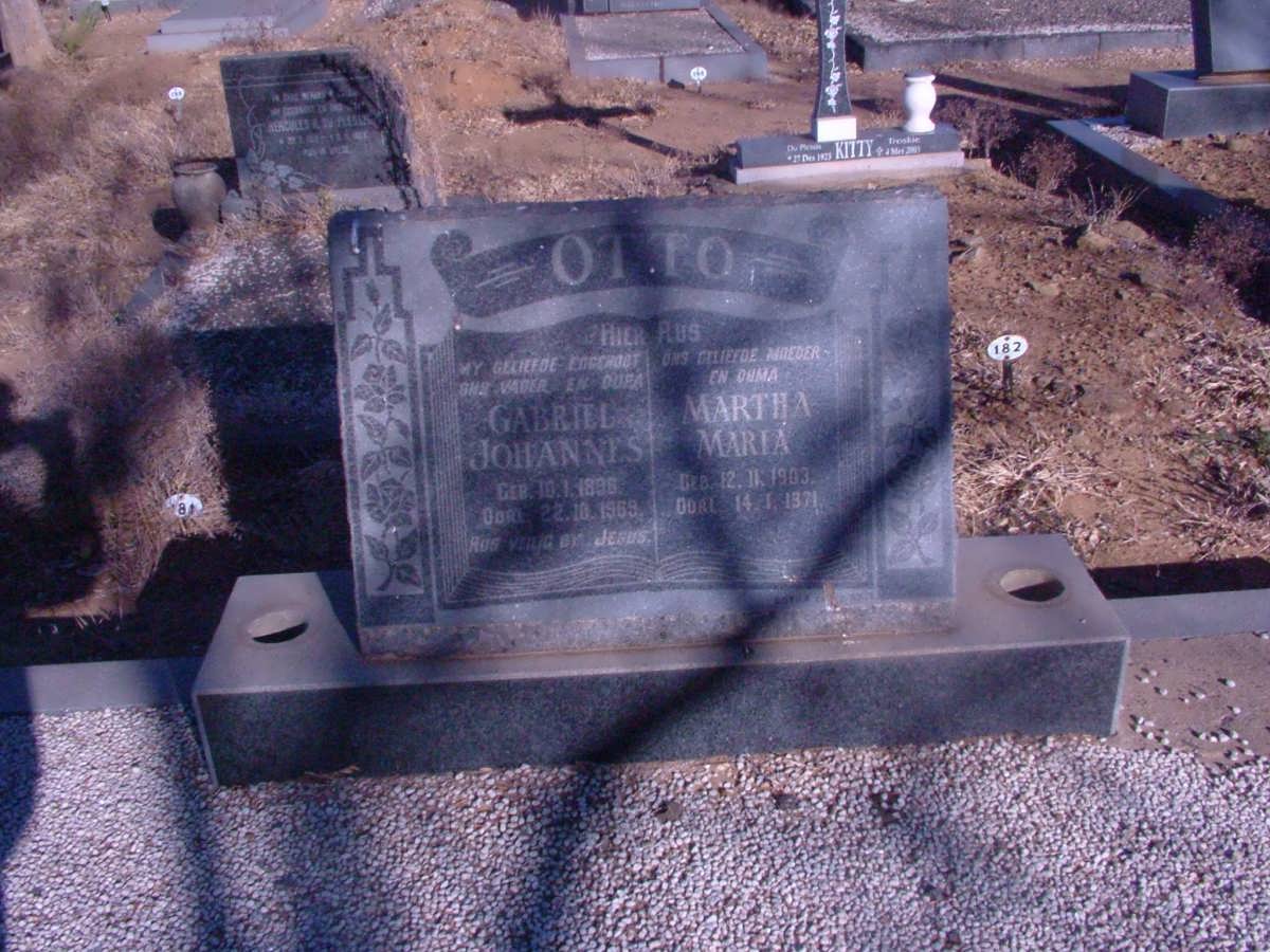 OTTO Gabriel Johannes 1896-1969 &amp; Martha Maria 1903-1971